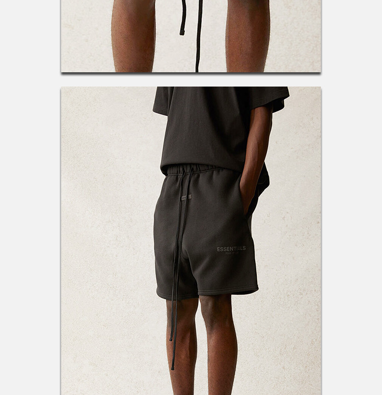 fear of god essentials 21ss复线高街抽绳加绒fog短裤运动裤卫裤