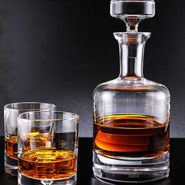 krosno波兰进口手工制作威士忌酒樽水晶酒瓶洋酒瓶威士忌酒具套装