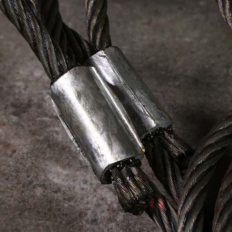 专业生产加工环形钢丝绳 压套钢丝绳24mm 插编两头圈钢丝绳