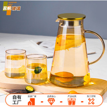 客厅水杯套装凉水壶大容量透明玻璃水壶套装可明火开水果茶冷水壶