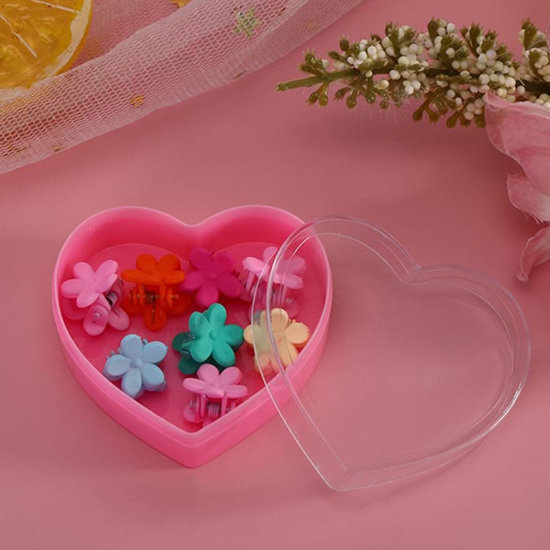 Children's Ornaments Cartoon Peach Heart Stud Earring Ring Grip Beaded Necklace Jewelry Yiwu Two Yuan Store Barrettes Supply