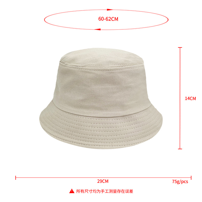 Summer Pure Cotton Big Head Circumference Bucket Hat Women's Face Slimming Face Cover Ultraviolet-Proof Sun Protection Hat Big Brim Sun Hat