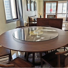 0J折叠圆桌面台面家用桌面板对折经济型1.6/1.8米可以搭配玻璃转