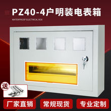 电表箱挂墙式安装明装PZ404户单相四表厂家直销