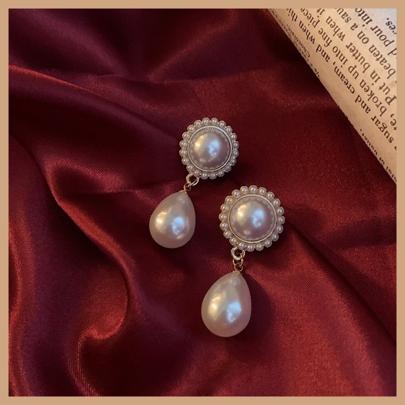 Premium Vintage Vintage Pearl Earrings French Style Temperament Stud Earrings Simple Ear Clip Non-Piercing Earrings Wholesale