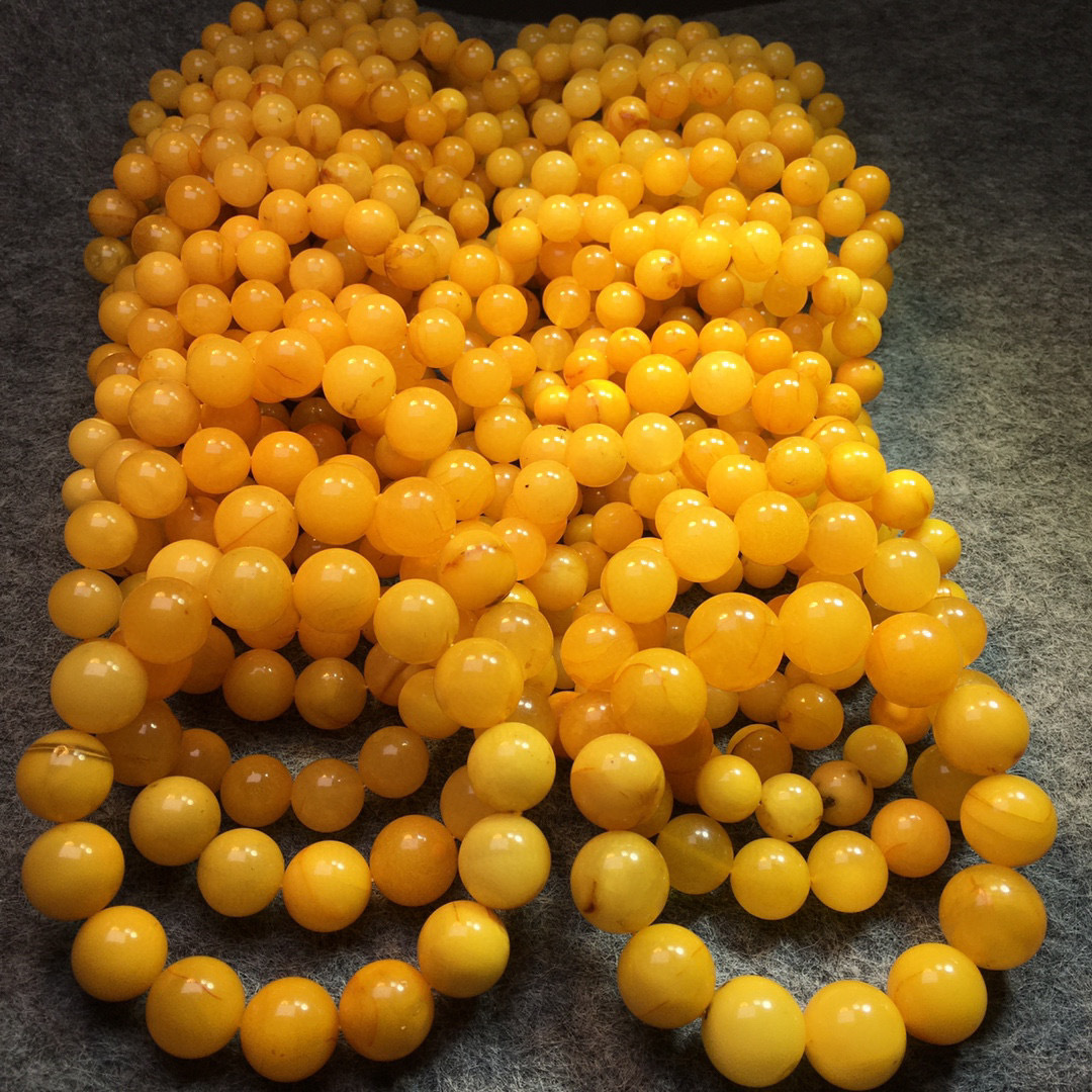 原矿琥珀蜜蜡一手货源精美老蜡直径1018mm圆珠手串男女款