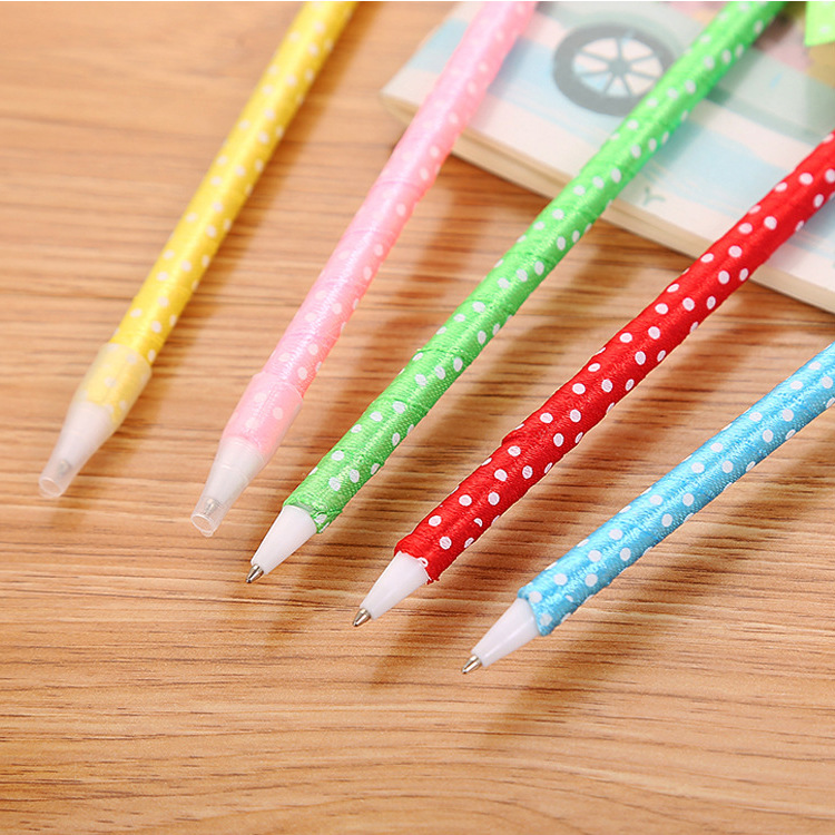 Student Ballpoint Pen Creative Cute Learning Stationery Cartoon Bow Candy Color Gift Lollipop Ballpoint Pen Factory