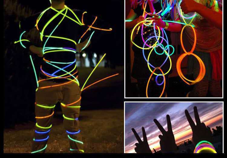 莹光棒网红荧光棒舞蹈批发50根100根一桶发光荧光儿童玩具