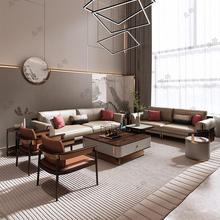 轻奢新中式实木沙发组合客厅现代轻奢风意式乌金木沙发檀木家具实