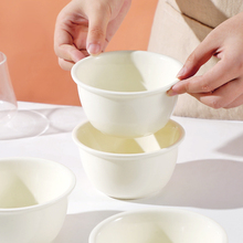 碗家用奶油风高颜值米饭碗创意小汤碗加厚陶瓷碗网红2023年新诉言