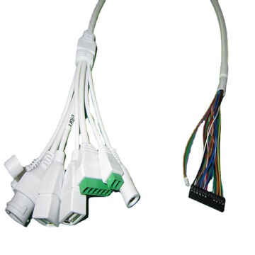 线材网络摄像机尾线监控人脸识别尾线智能指纹解锁颜色