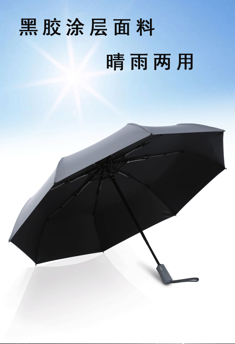 雨伞全自动三折广告伞太阳伞晴雨手动折叠雨伞批发印字印logo短伞