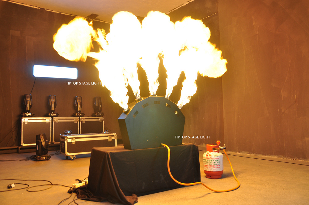 工厂直销 大型5头lpg喷火机 dmx彩色火焰机 酒吧氛围 演出道具