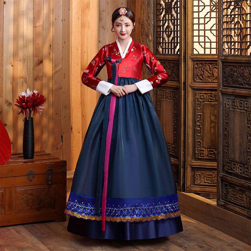 韩服女装朝鲜演出服汉服女服装舞蹈服民族风礼服韩国服饰宫廷套装
