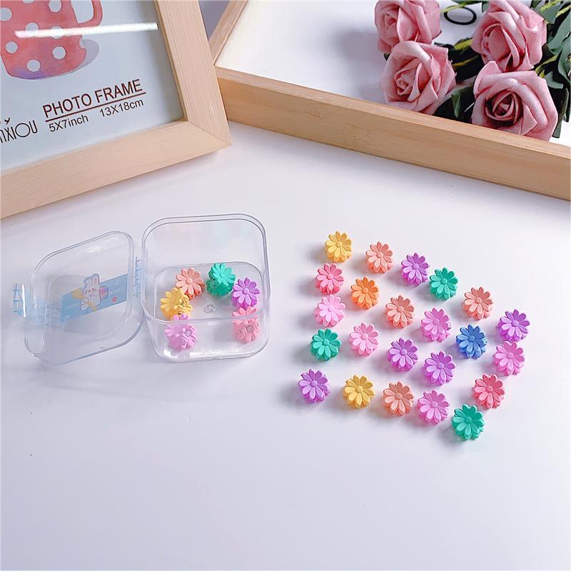New Girls Little Girls Children Colored Frosted Small Hair Grabbing Clip Whole Box of 30 Clips Updo Cropped Hair Clip