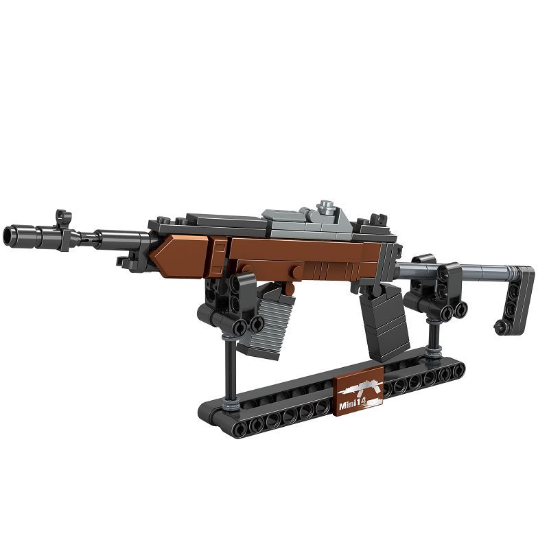 教育培训机构积分兑换地推礼品儿童拼搭迷你积木玩具枪拼装狙击枪