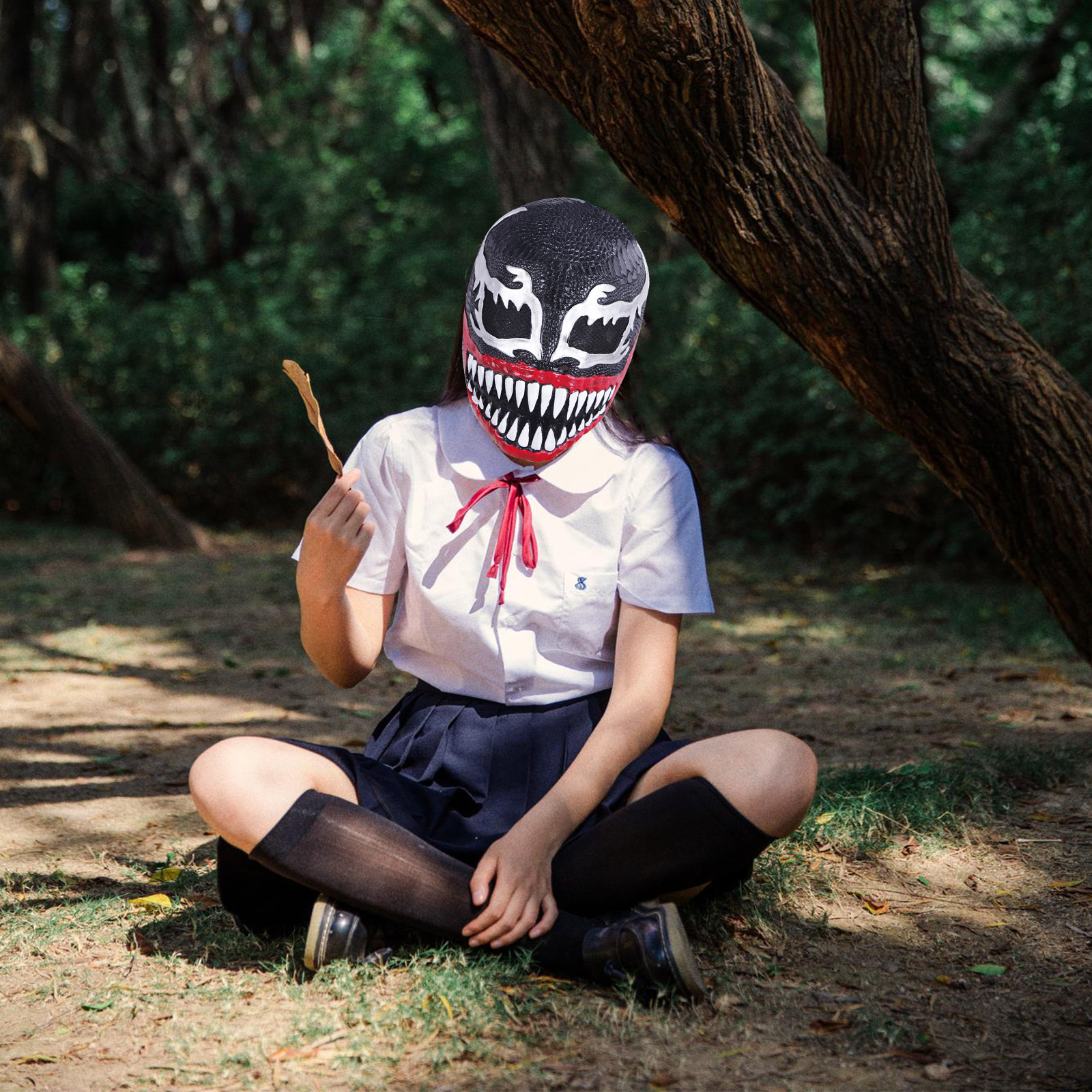 万圣节新款乳胶毒液面具头套 复仇者联盟cos漫威电影英雄化装舞会