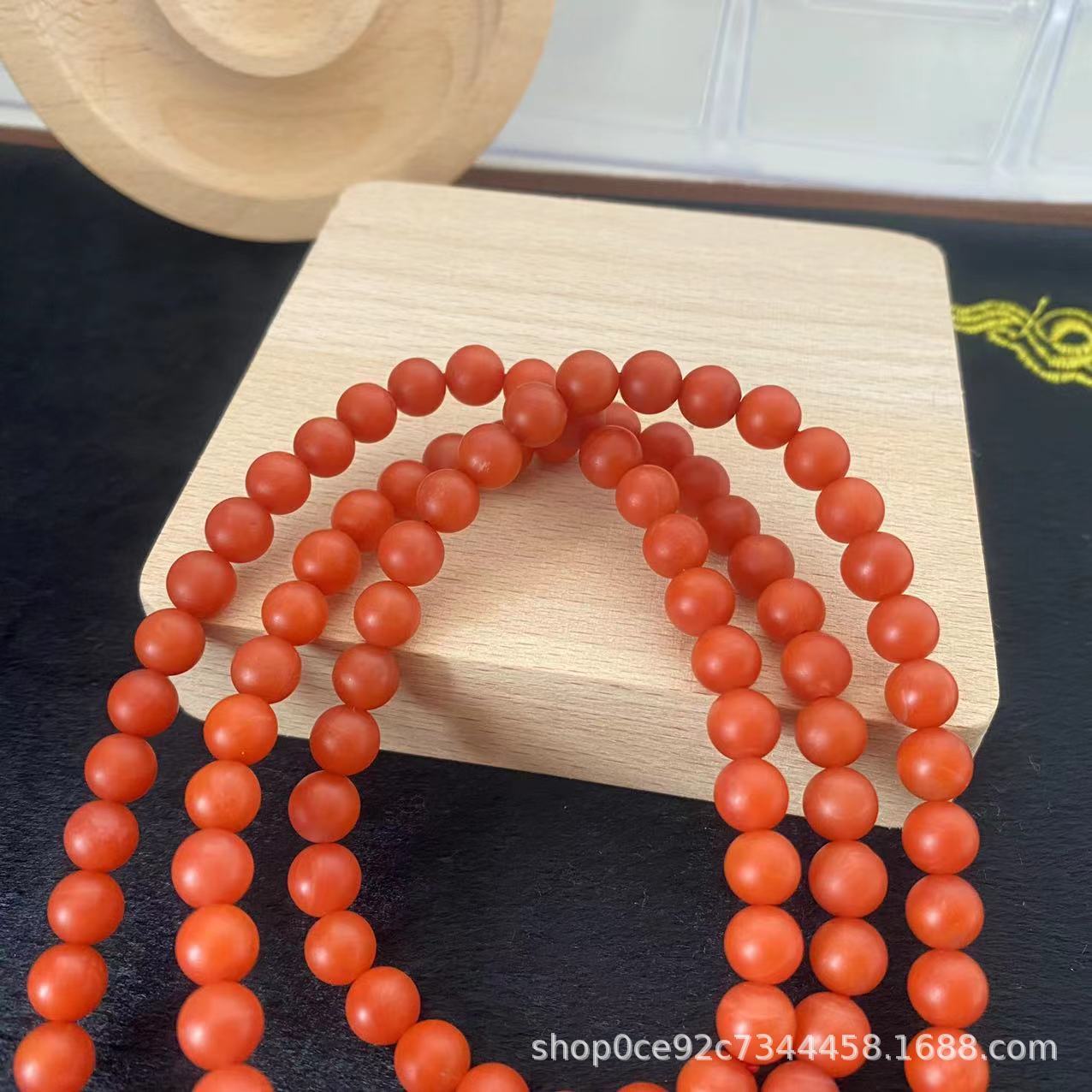 Factory Direct Sales Natural Baoshan South Red Buddha Beads Full of Meat without Miscellaneous New Year Hot Products