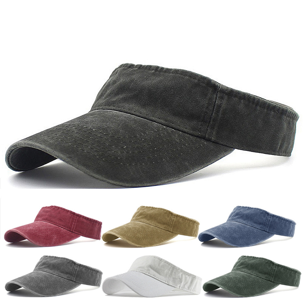 跨境光板水洗做旧空顶帽复古无顶鸭舌帽男美式户外运动防晒帽子女