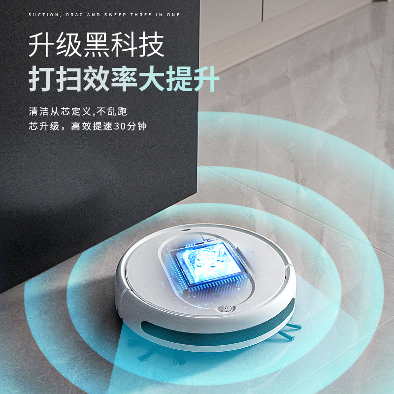 Sweeping Robot Intelligent Cleaning Machine Automatic Lazy Household Mopping Machine Usb Rechargeable Vacuum Cleaner Cross-Border