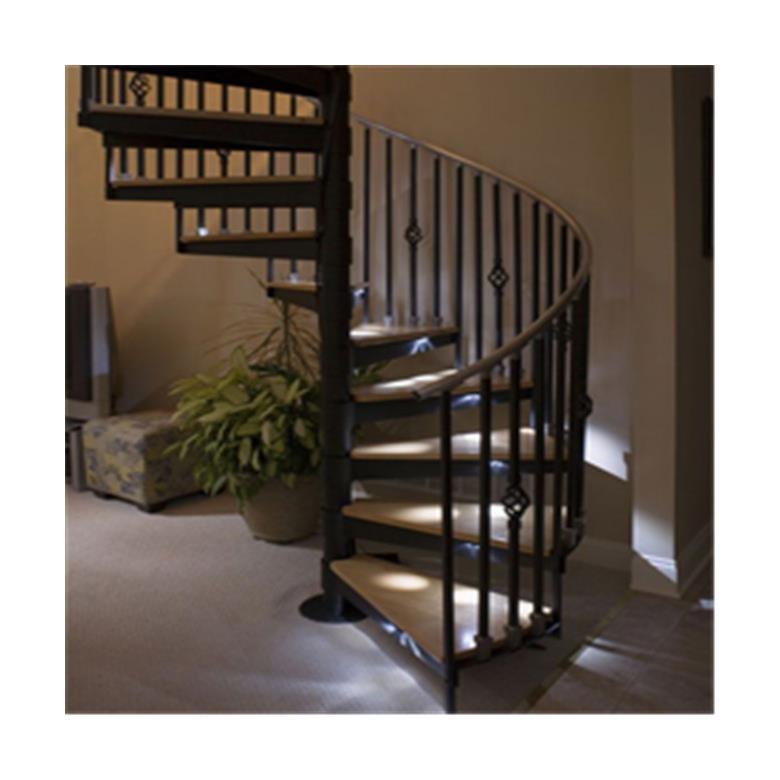 圆形碳钢中柱旋梯室内家用螺旋梯 转角楼梯