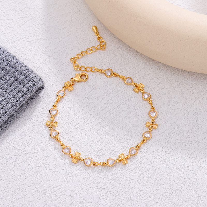 cross-border new arrival personality simple bracelet zircon special-interest design high sense copper plating bracelet women‘s fashion bracelet wholesale