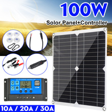 25W太阳能板 双USB18V/5V带控制器光伏电池系统 Solar Panel Dua