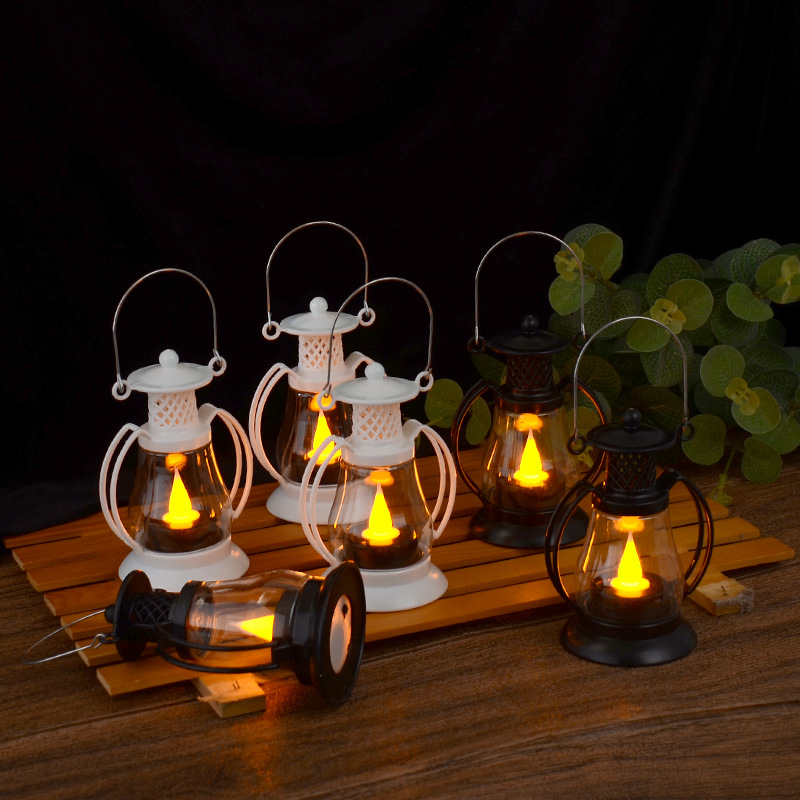 LED Electronic Candle Retro Portable Small Oil Lamp