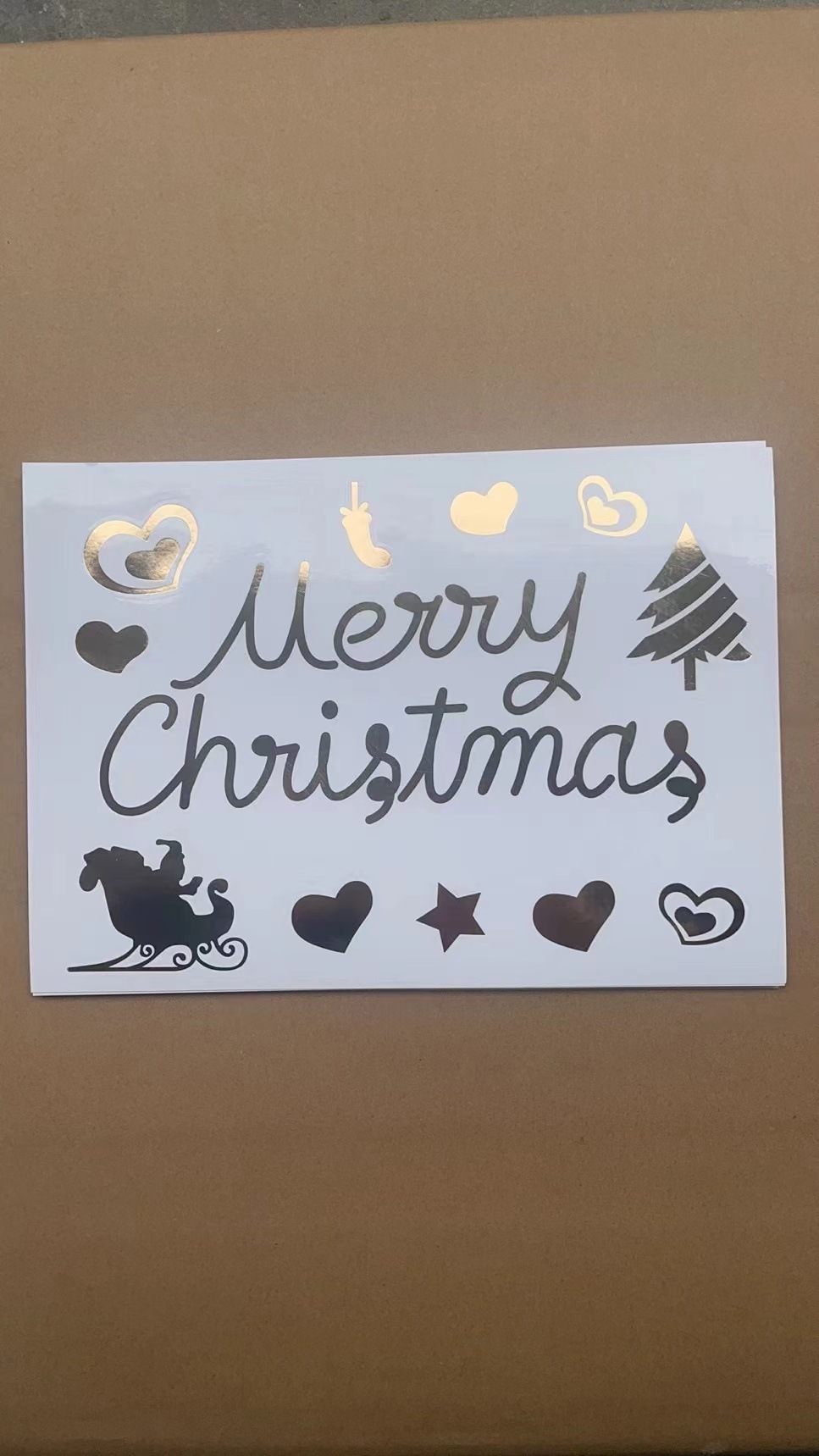 DIY Golden Merry Christmas Christmas Merry Christmas Ball Stickers Transparent Bounce Ball Stickers Gilding Stickers