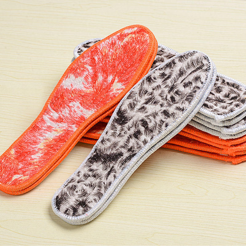 毛鞋垫批发6mm加绒加厚防臭冬季毡男女保暖吸汗柔软舒适除臭棉