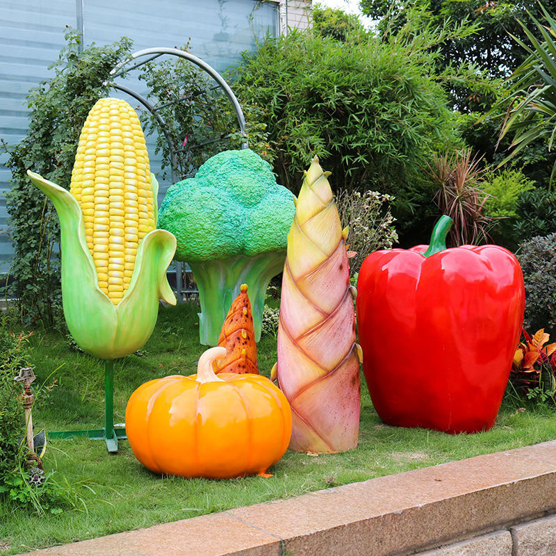 户外玻璃钢仿真蔬菜南瓜水果雕塑花园庭院园林草莓玉米景观大摆件