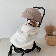 韩国宝宝可爱外出斗篷 婴儿推车防风斗篷 便携式腰凳小熊毯子包被