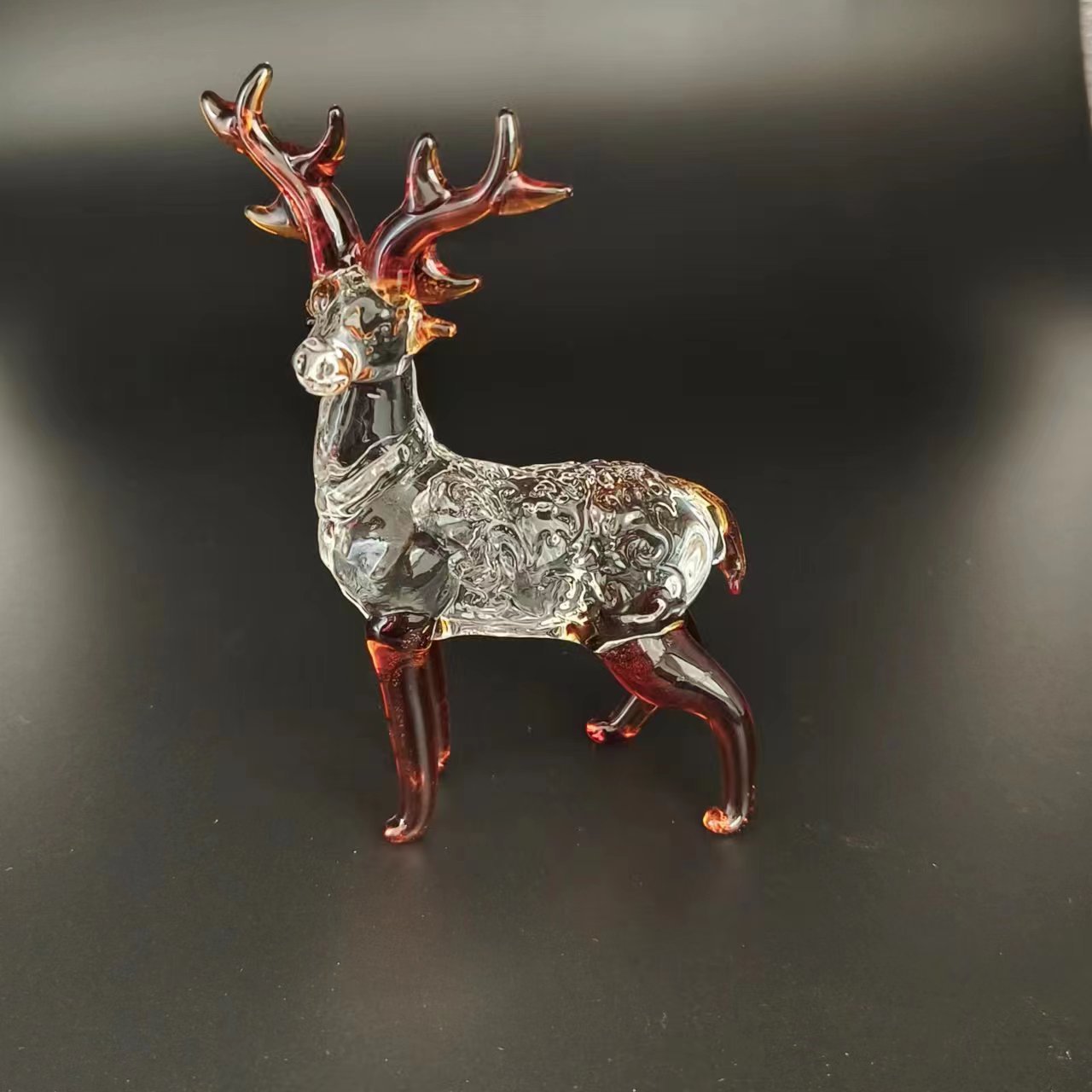 轻奢水晶鹿摆件小众家居客厅电视酒柜装饰品办公室送乔迁礼品