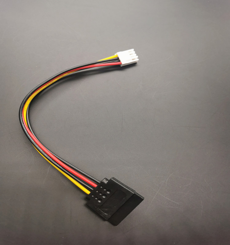 小4pin转sata母硬盘电源线 小4pin转sata15pin母座电源线 软驱线