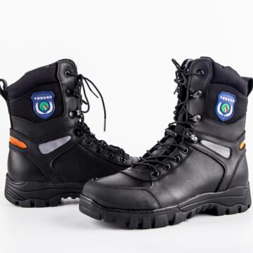 防砸防穿刺牛皮材质17森林防护作战靴抢险救援户外训练鞋劳保鞋