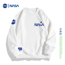 NASA MITOO联名卫衣男女春秋季加厚加绒上衣潮牌宽松圆领情侣卫服