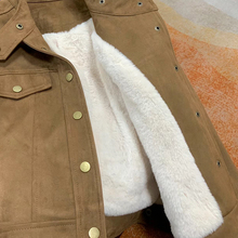 短款加绒加厚外套女秋冬新款2023韩版休闲流行小个子夹克上衣