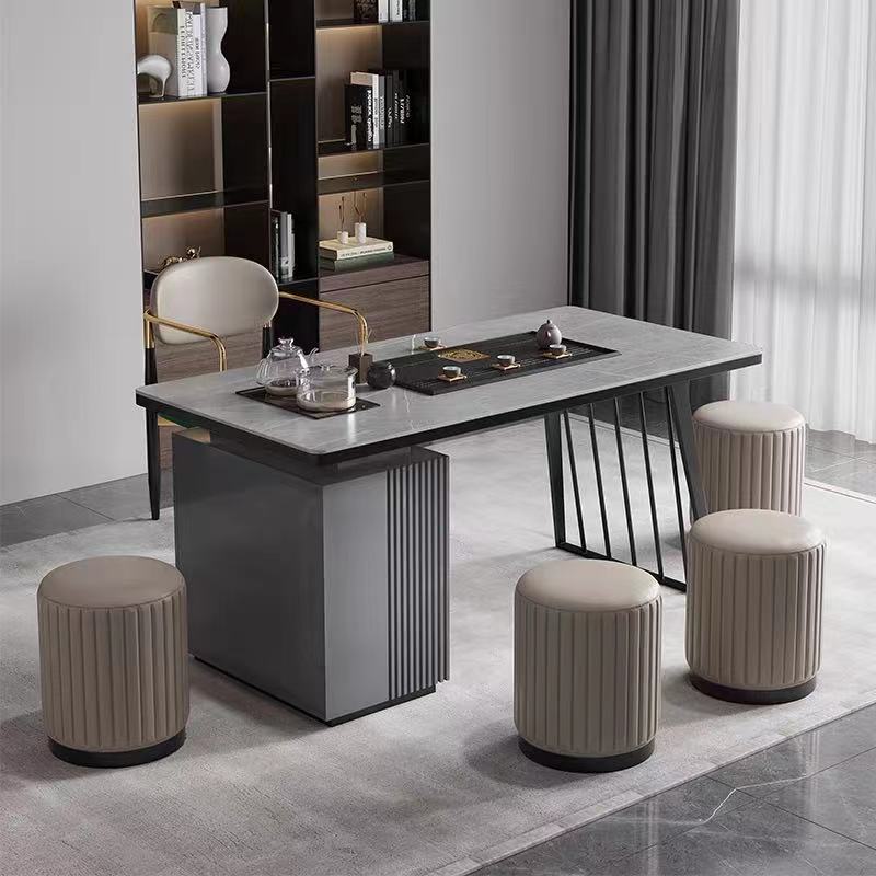 新中式茶桌椅组合岩板茶几桌客厅家用泡茶台现代简约办公室茶桌椅