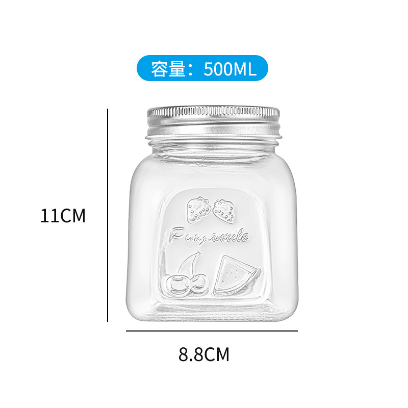 Wholesale Transparent Glass Sealed Can Thick Storage Tank Cans Salad Sauce Bottle Snack Grains Storage Tank