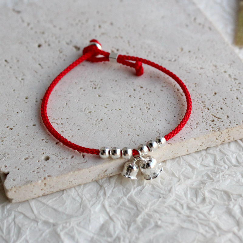 s925纯银本命年红绳编织手链女生小红书热卖龙年新款-阿里巴巴