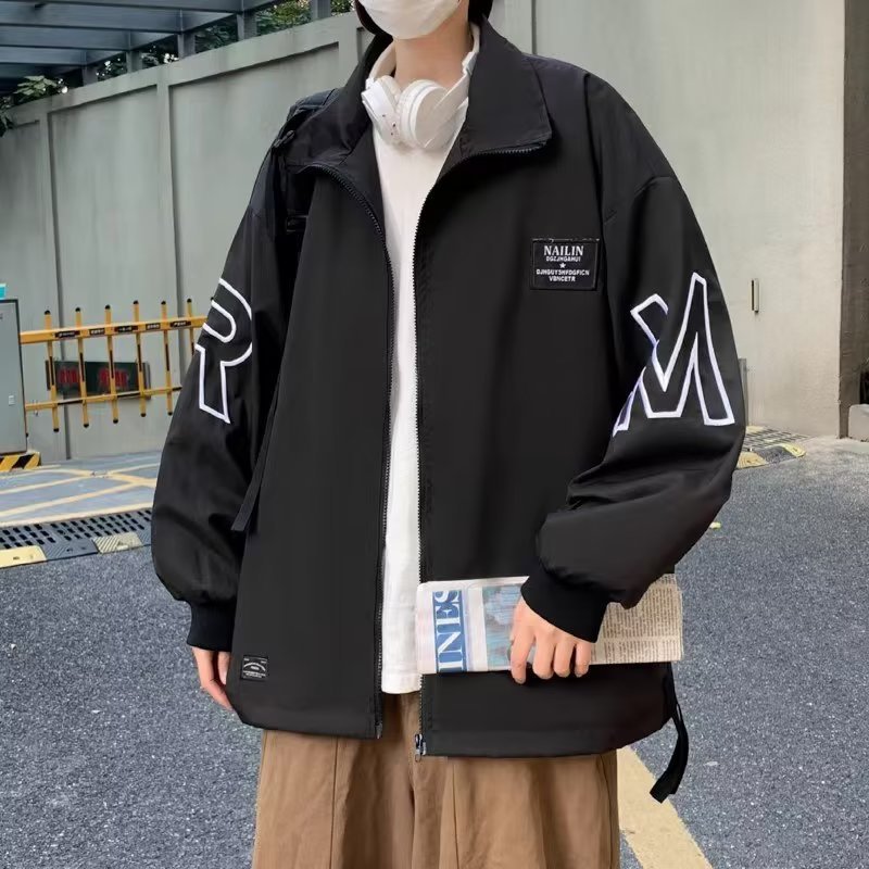 美式潮牌ins棒球服男春秋季情侣港风工装宽松夹克衫休闲嘻哈外套