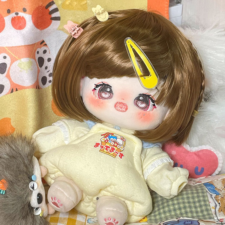 20cm棉花娃娃玩偶公仔假发头套 波波头学生发小揪揪麻花辫-阿里巴巴