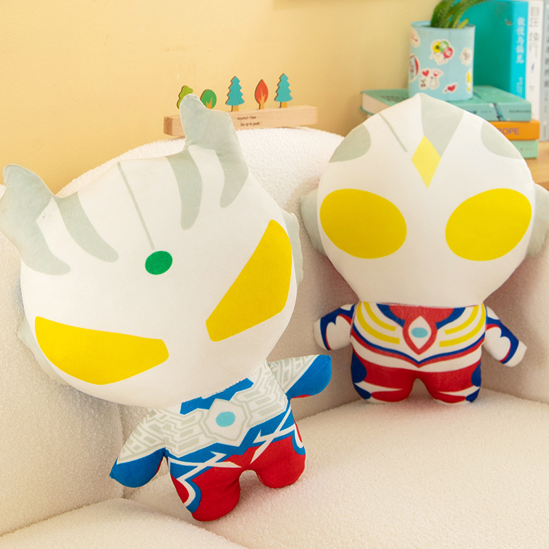 新款奥特曼玩具抱枕q版赛罗毛绒玩具迪迦奥特曼公仔玩偶儿童礼物