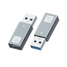 type-c 3.1gen2转接头内置芯片USB A公转type-c母 铝合金双面10GB