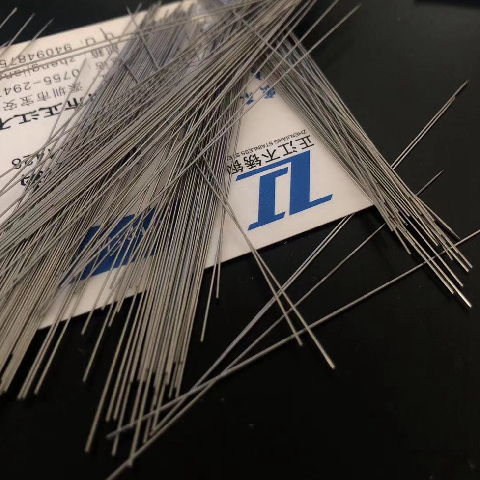 医用sus304h不锈钢针 植入导丝通针 引导针 实心不锈钢针磨尖加工