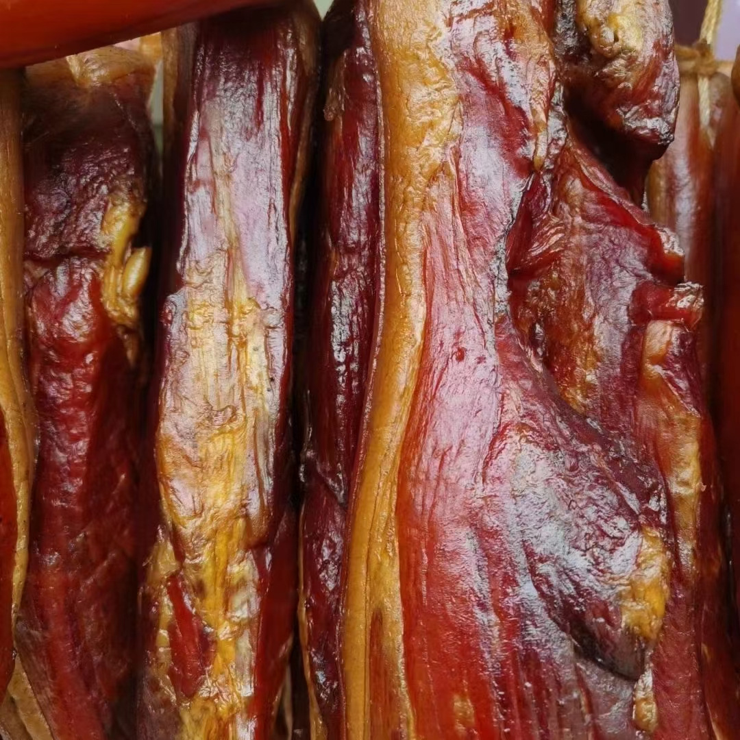 四川腊肉腊五花纯干二刀腊肉烟熏风味腊肉熏香浓郁咸淡适口