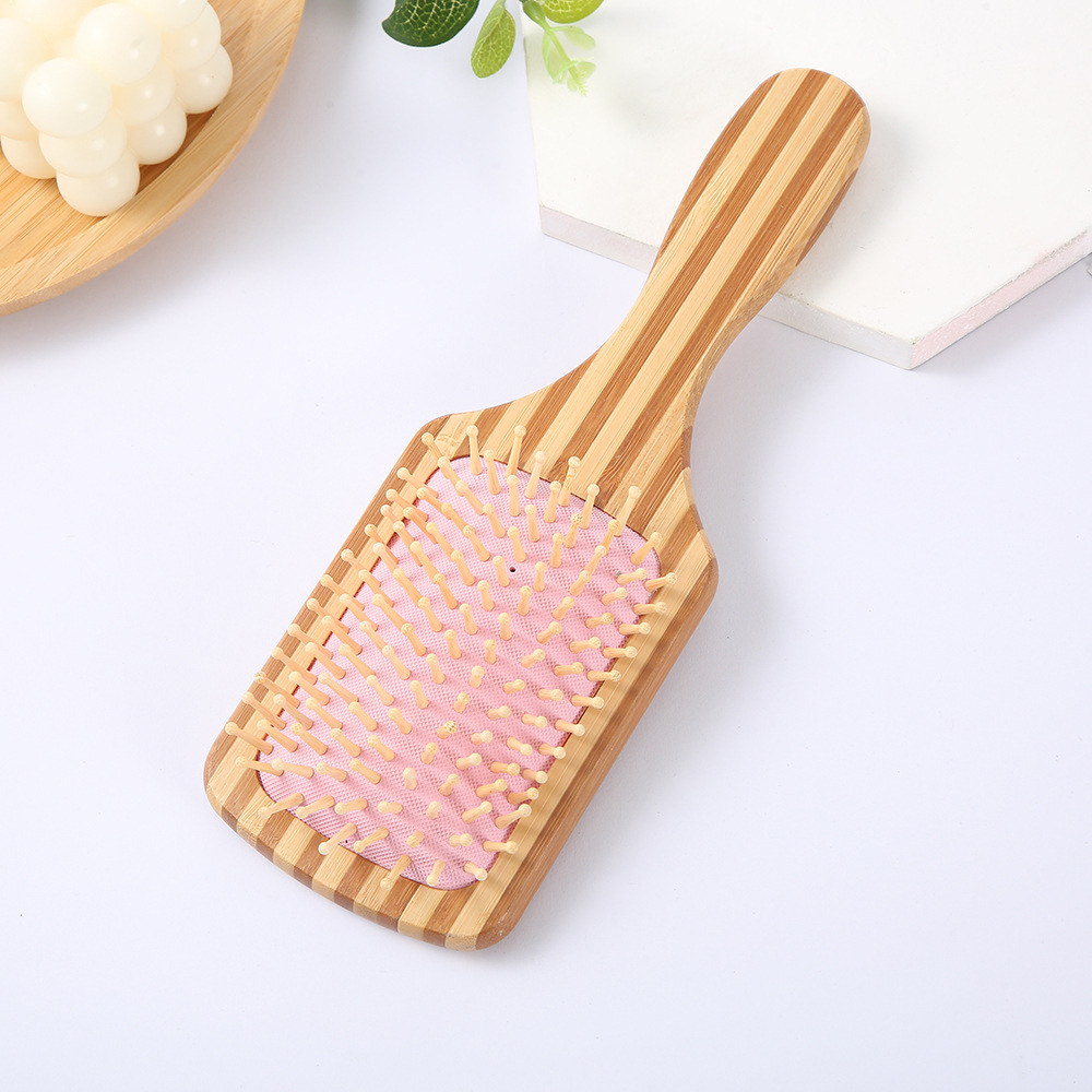 Cross-Border Hot Selling Flower Bamboo Hair Comb Air Cushion Hair Comb round Not Hurt Hair Wooden Comb Massage Scalp Smooth Hair Hairdressing Comb