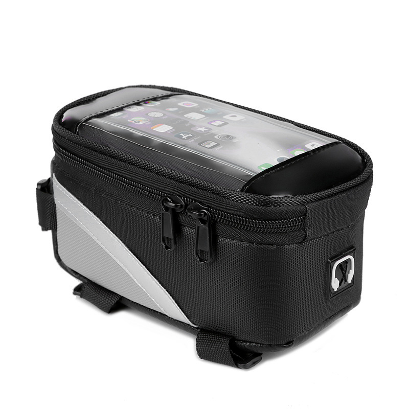 Mountain Bike Upper Tube Bag Mobile Phone Bag Touch Screen Mobile Phone Front Beam Bag Cycling Fixture Bicycle Bag Big