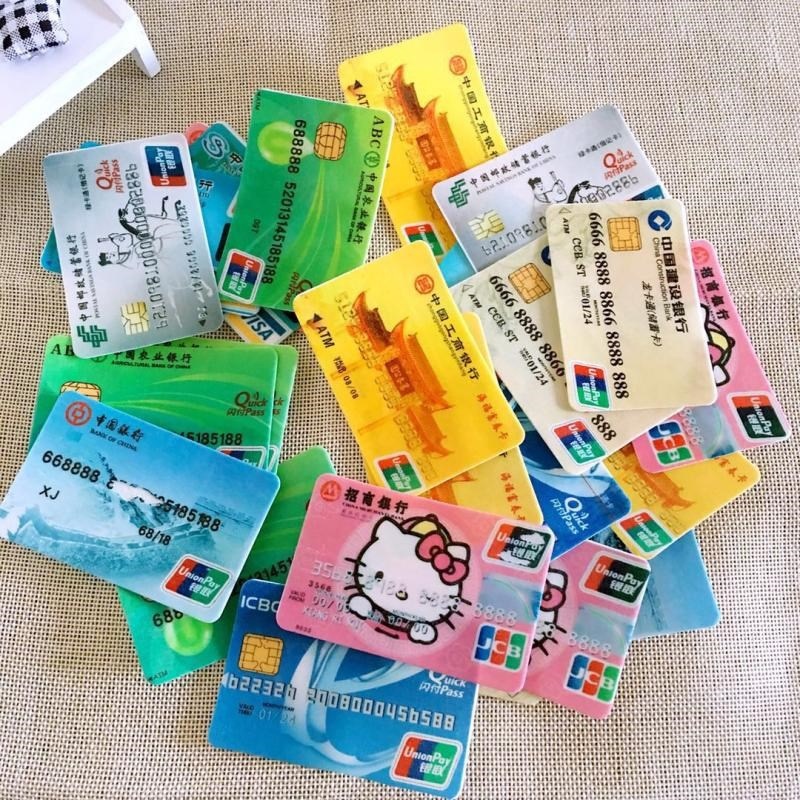 蛋糕的糯米纸扑克牌卡通创意银行卡蛋糕打印插牌装饰图案.