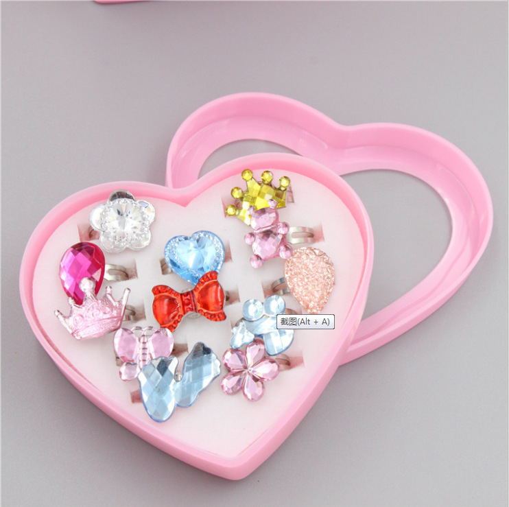 Factory Direct Sales Korean Style Yiwu Accessories Children's Resin Ring Toy Girl's Jewelry Kindergarten Small Gift Wholesale
